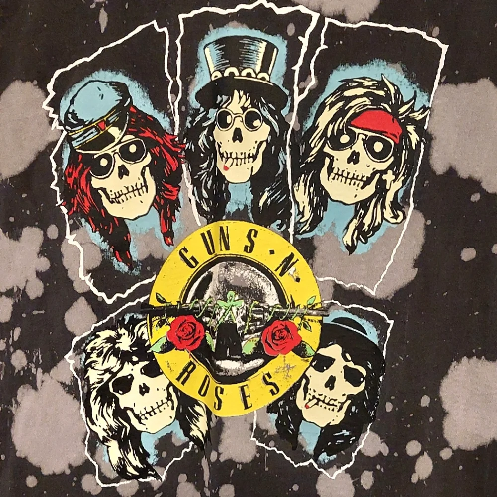 Guns N' Roses Men's Black & Gray Short Sleeved Graphic Band T-Shirt GUC Size M - Picture 3 of 10